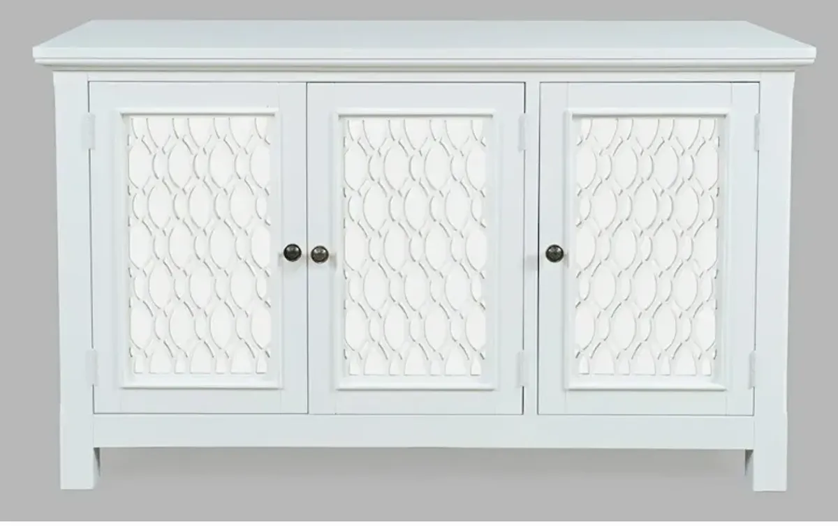Jofran Isabella 54 Luxury Mirrored Accent Storage Cabinet