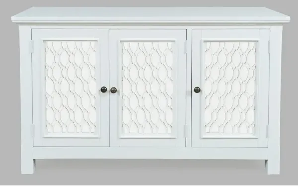 Jofran Isabella 54 Luxury Mirrored Accent Storage Cabinet