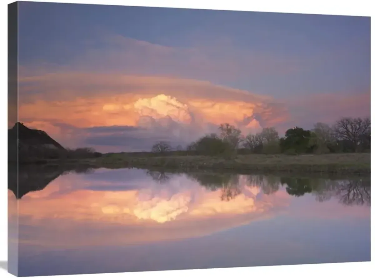 Storm clouds over South Llano River, South Llano River State Park, Texas-Canvas Art-32x24