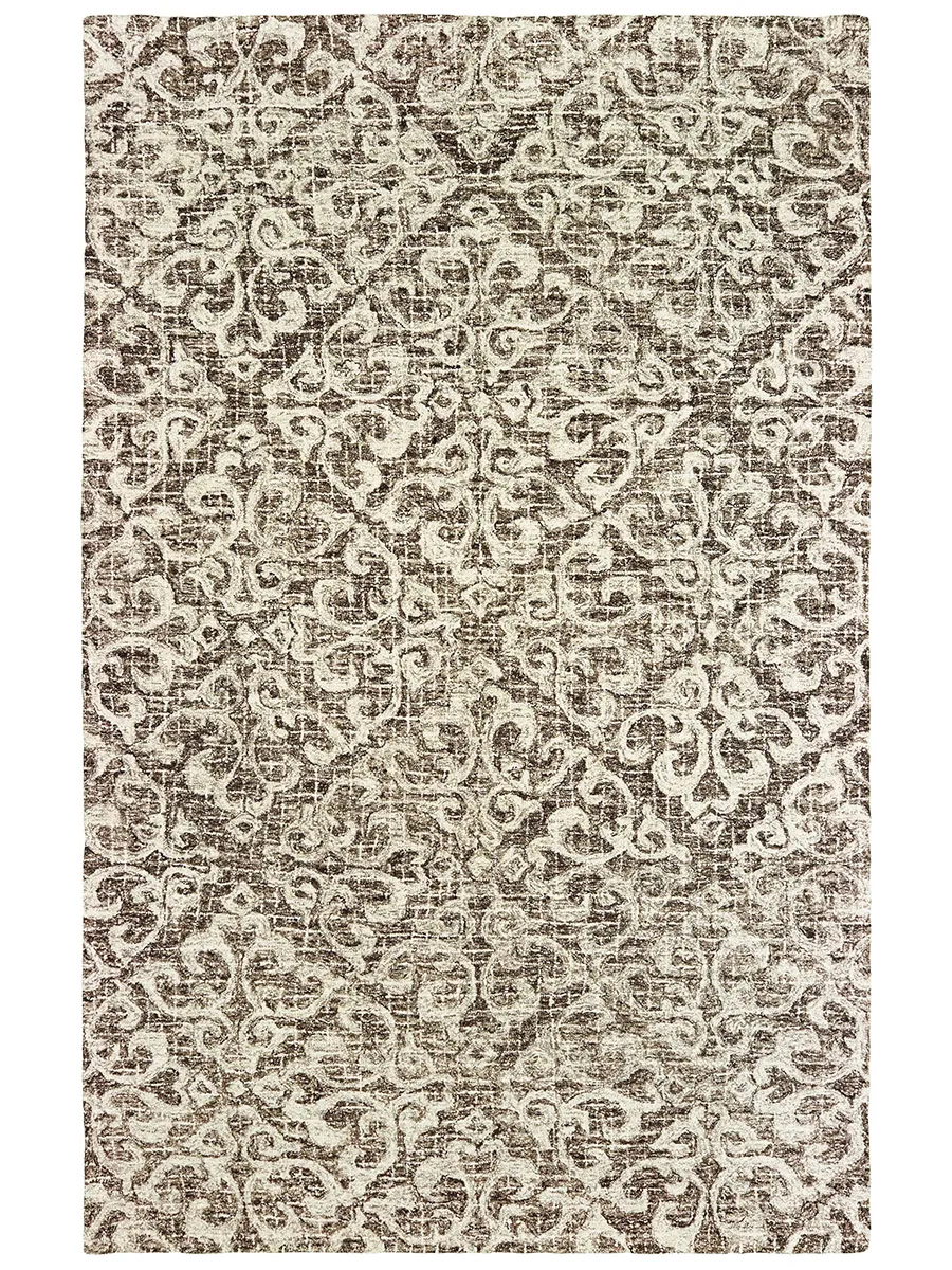 Tallavera 3'6" x 5'6" Brown Rug