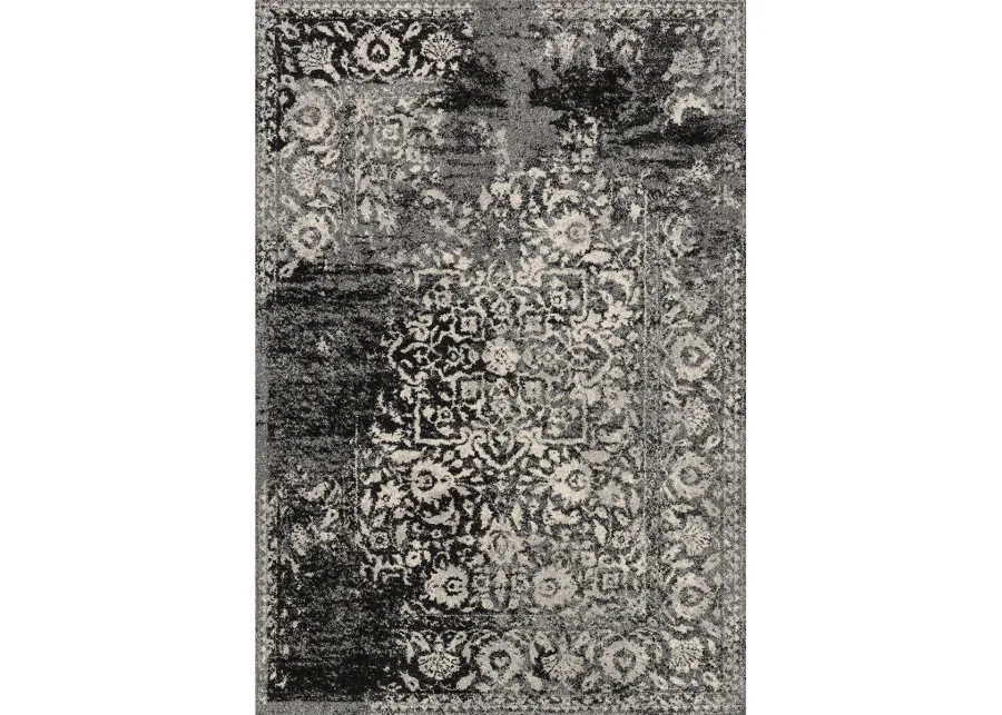 Emory EB01 Black/Ivory 7'7" x 10'6" Rug