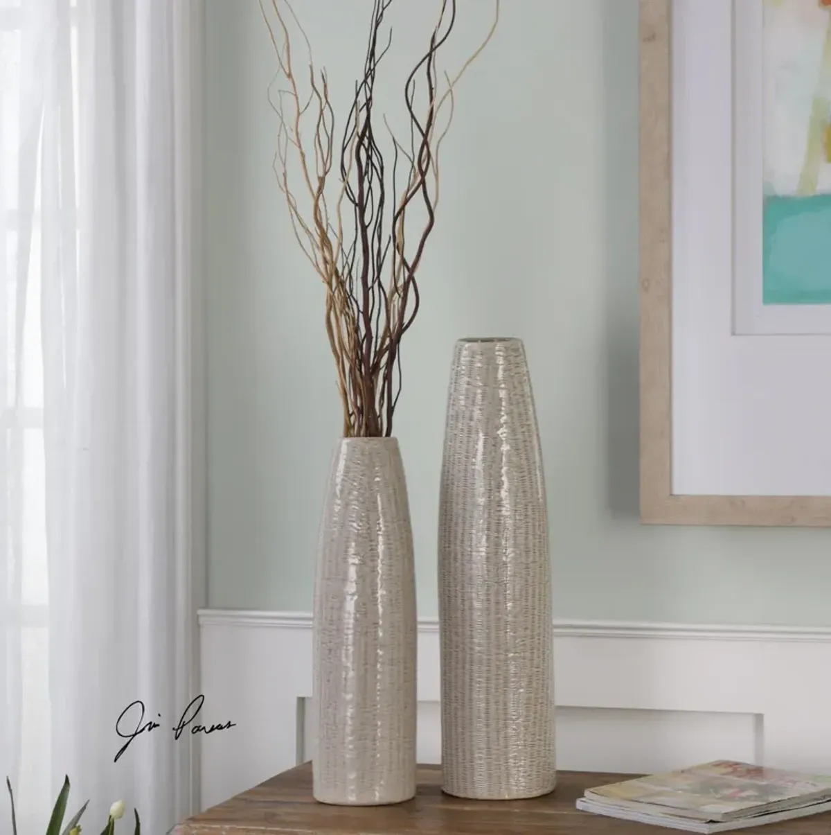 Uttermost Sara Textured Ceramic Vases S/2