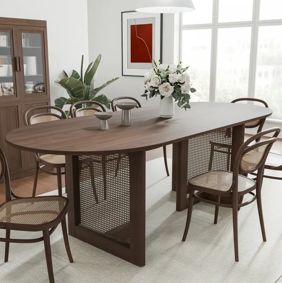 79 Cinna Natural Oak Wood Oval Dining Table (Seats 8)