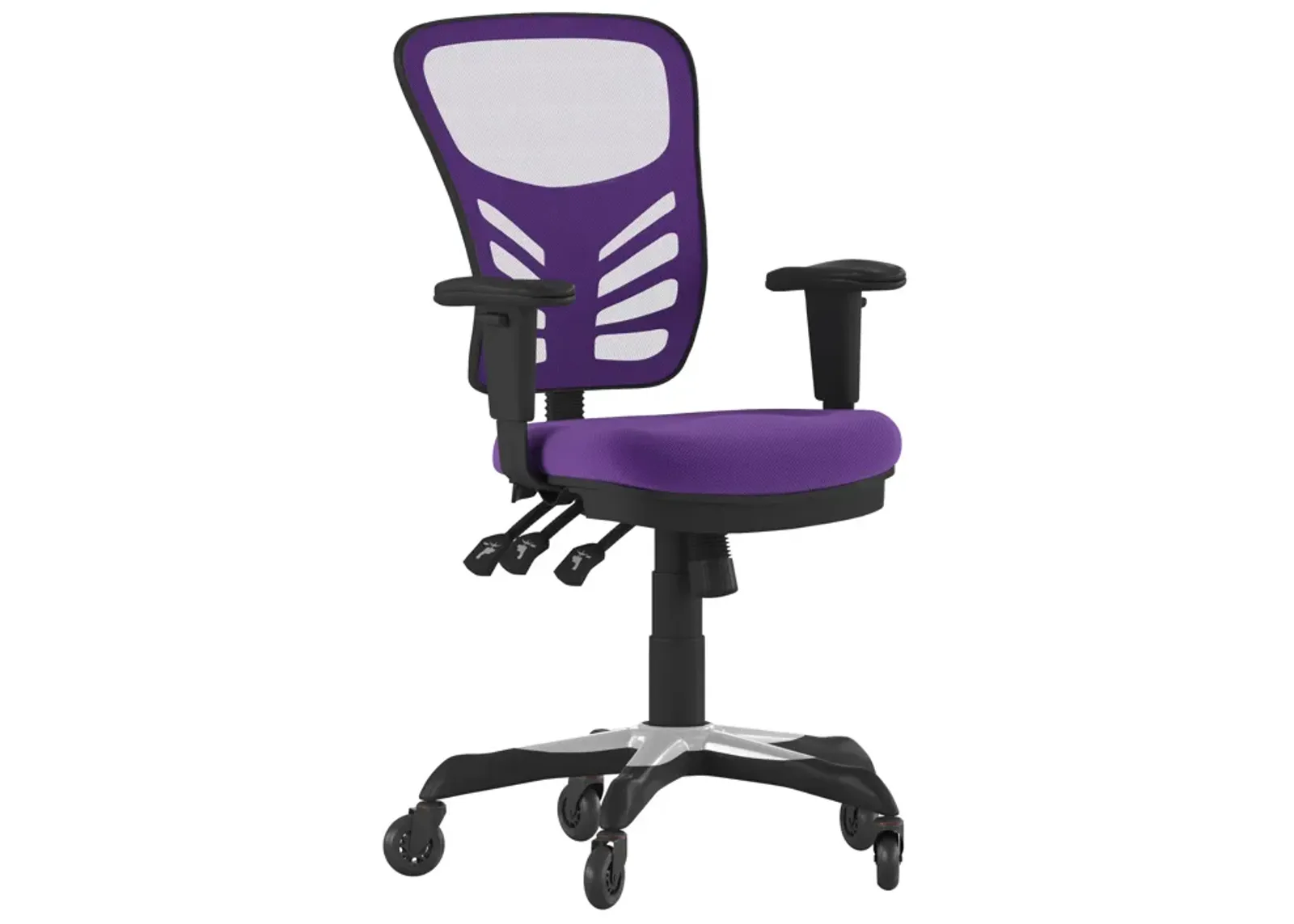 Nicholas Mid-Back   Mesh Multifunction Executive Swivel Ergonomic Office Chair with Adjustable Arms and Transparent Roller Wheels