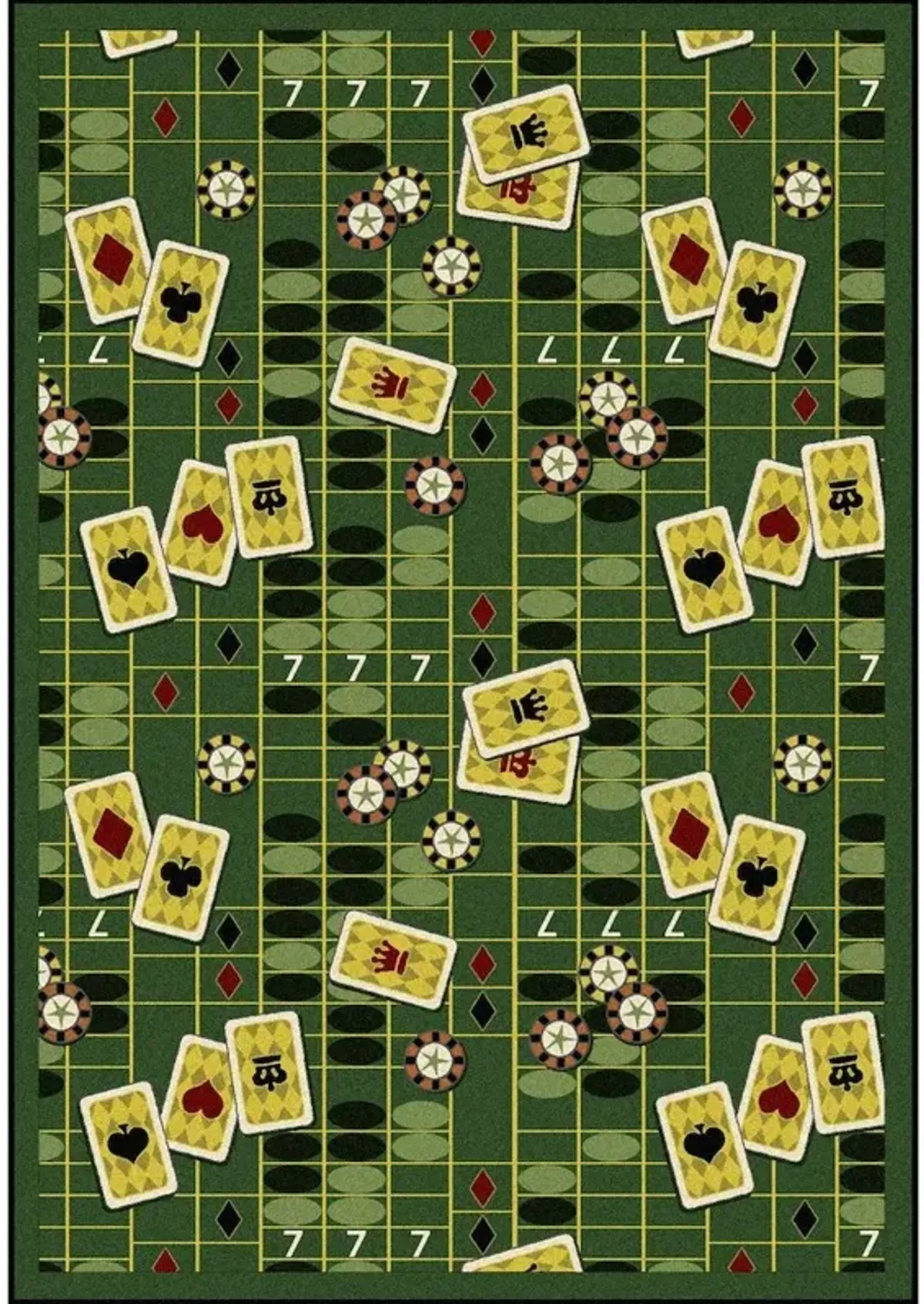 Joy Carpets Games People Play Feeling Lucky 7'8 x 10'9 Area Rug in Color Emerald
