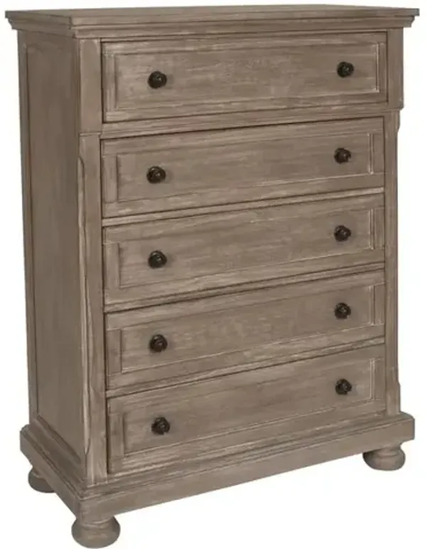 New Classic Furniture Furniture Allegra Solid Wood Engineered Wood Chest in Pewter