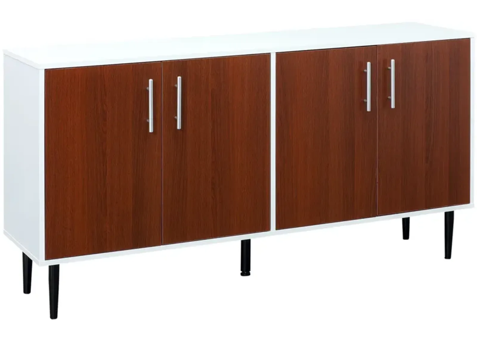 Brown Kitchen Organizer: Modern Sideboard Buffet with Large Countertop