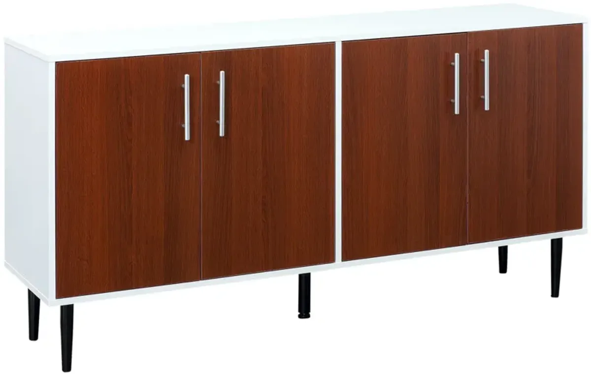 Brown Kitchen Organizer: Modern Sideboard Buffet with Large Countertop