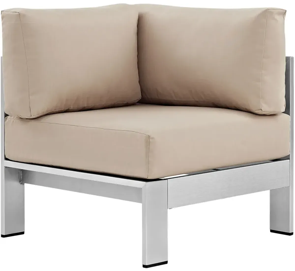 Modway - Shore Outdoor Patio Aluminum Corner Sofa