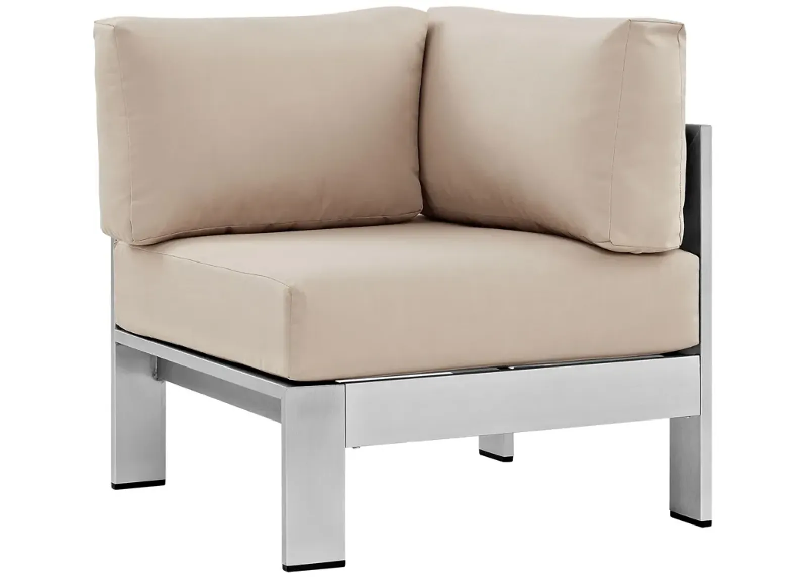 Modway - Shore Outdoor Patio Aluminum Corner Sofa