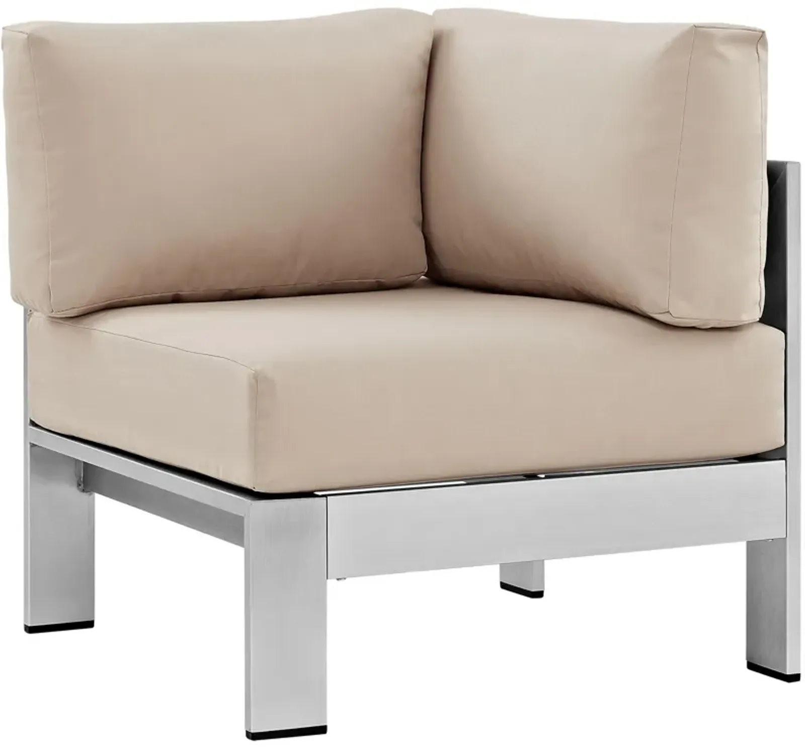 Modway - Shore Outdoor Patio Aluminum Corner Sofa