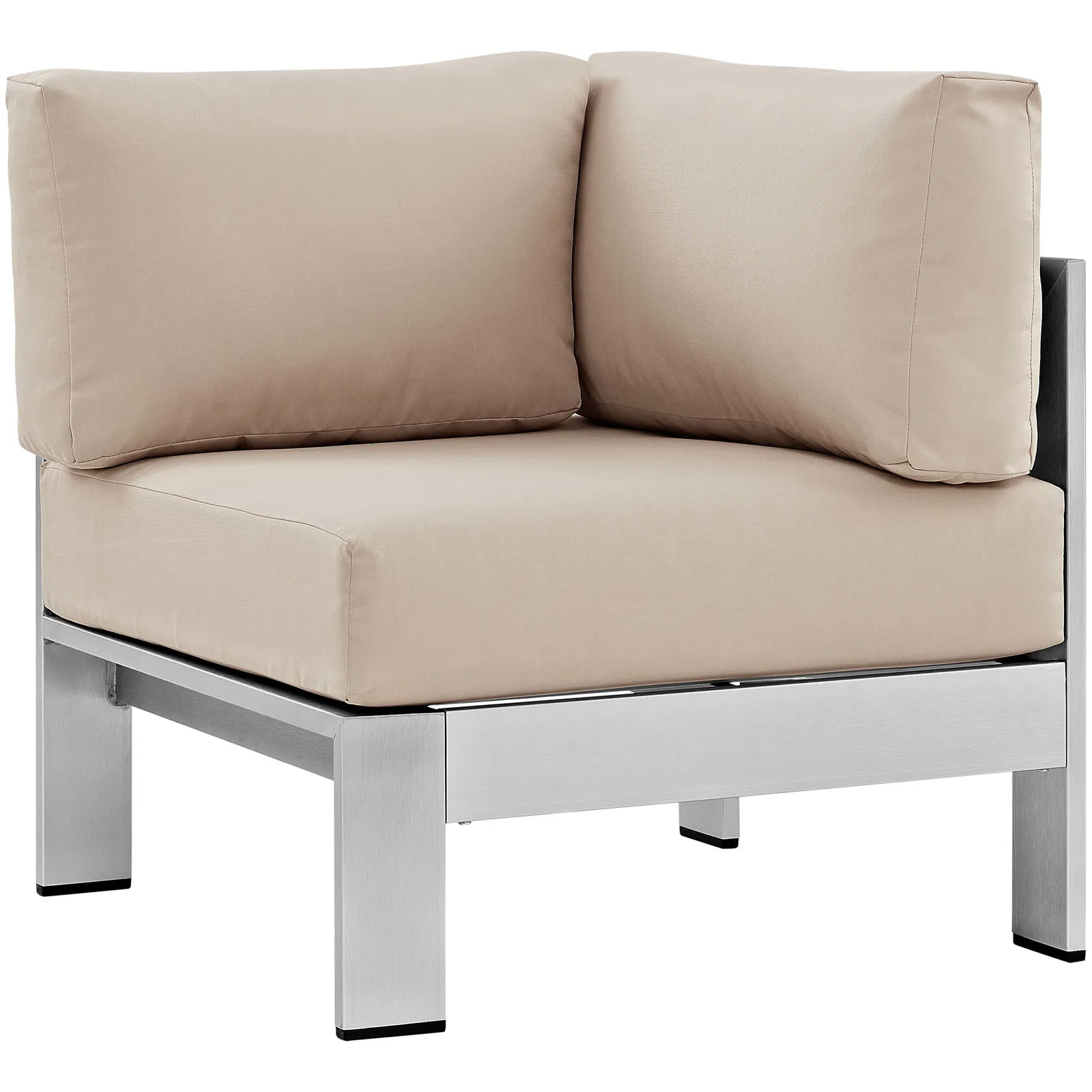 Modway - Shore Outdoor Patio Aluminum Corner Sofa