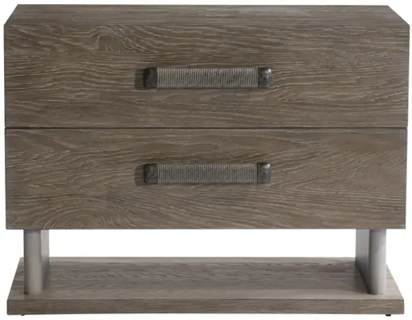 Casa Paros Nightstand with Twisted Rope Drawer Handles