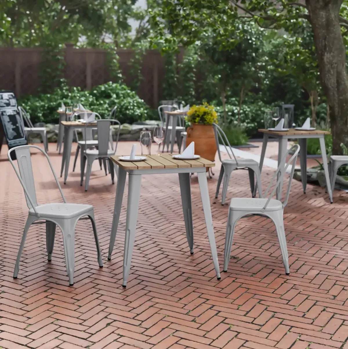 Metal Colorful Restaurant Tables