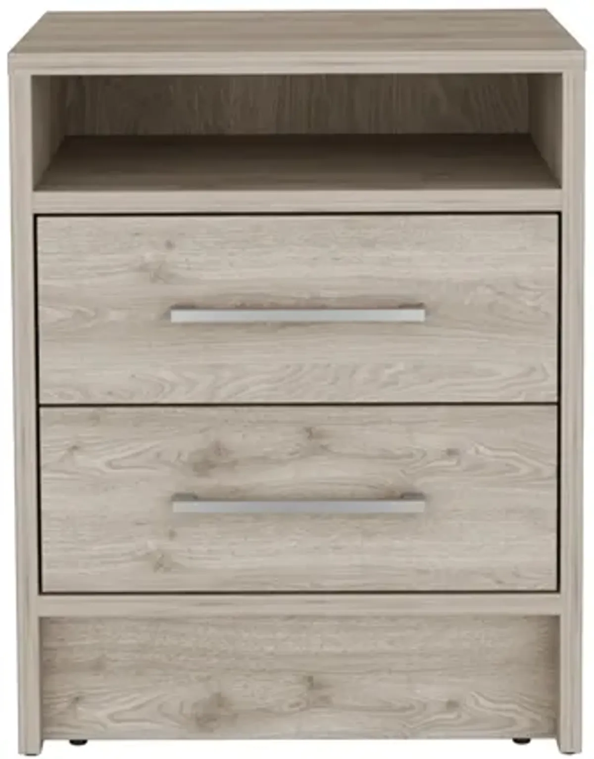 Streamdale Eter Nightstand, Superior Top, Two Drawers - Light Gray