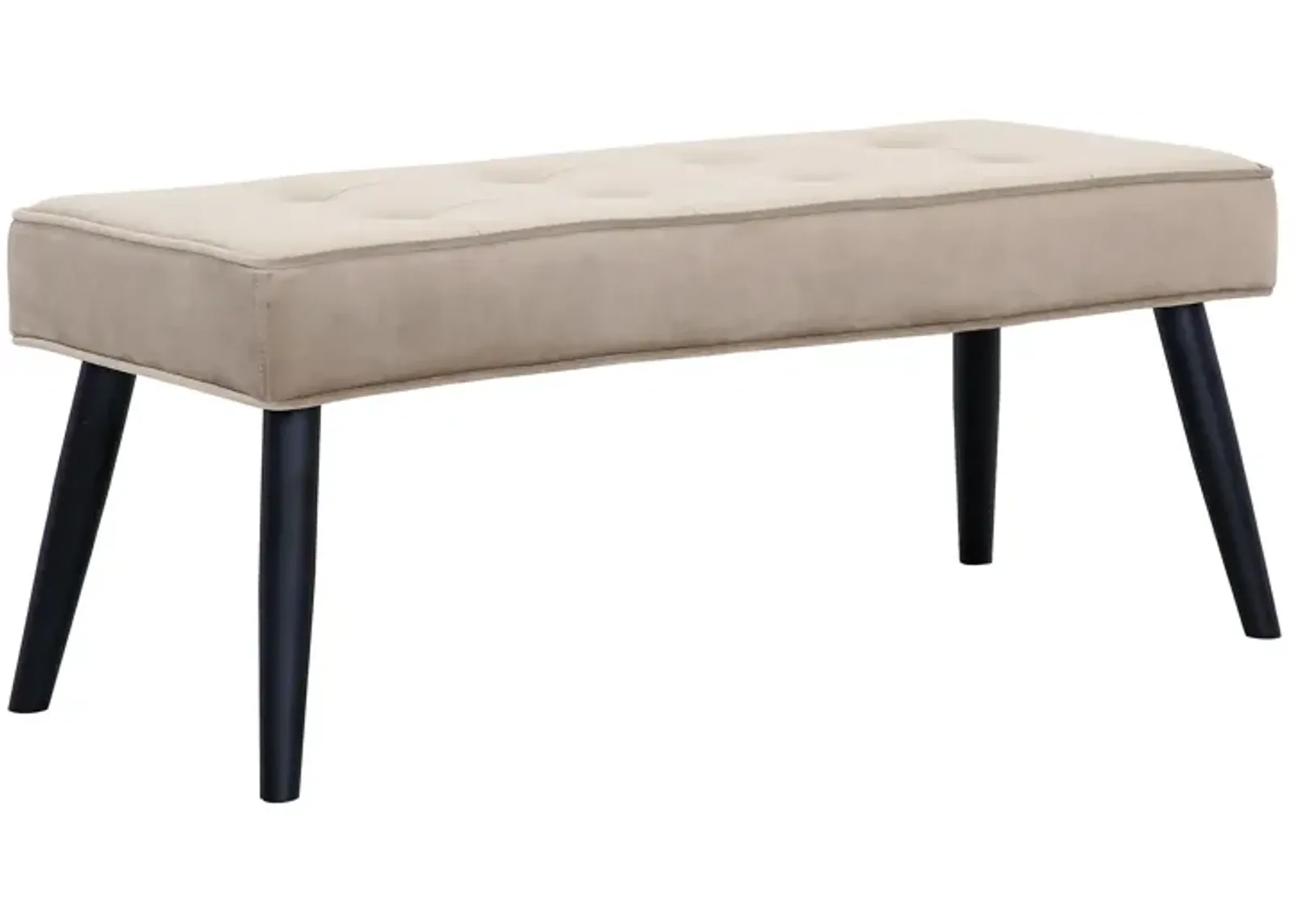 WestinTrends Velvet Tufted Bedroom Bench for Living Room & Entryway