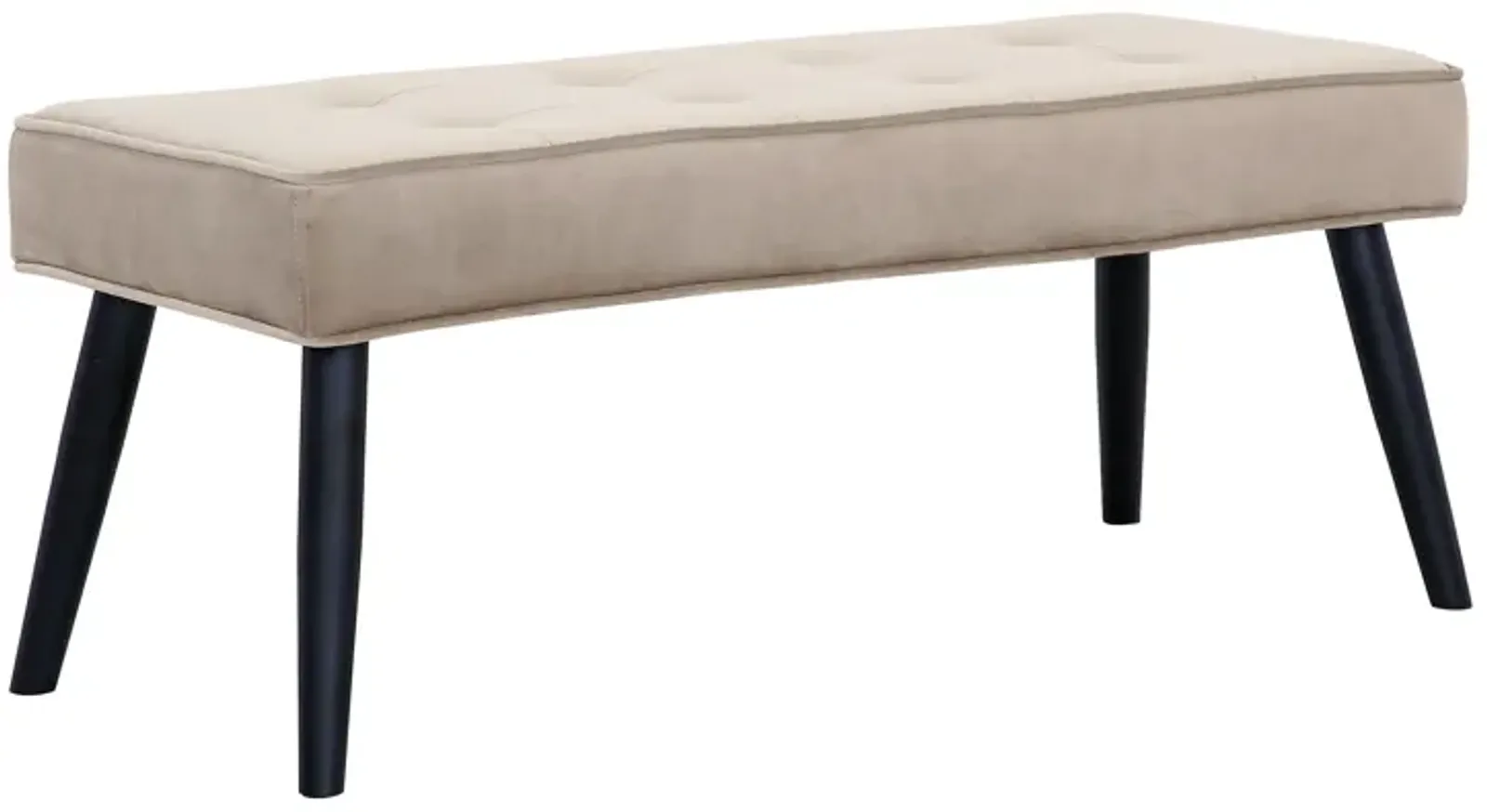 WestinTrends Velvet Tufted Bedroom Bench for Living Room & Entryway