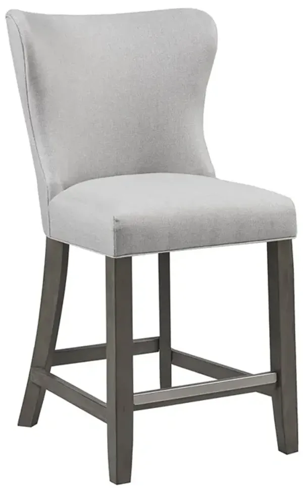 Gracie Mills Anastasia 25.5" Wing-Back Upholstered Counter Stool