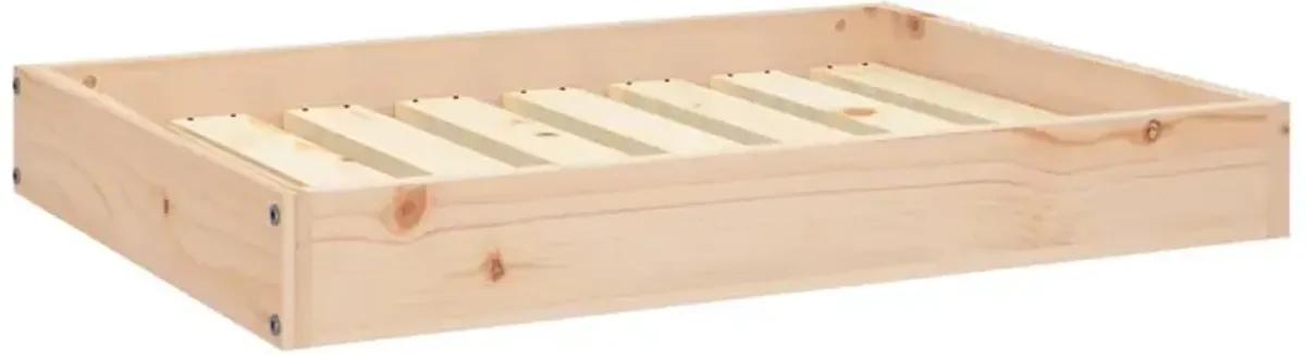 Dog Bed 28.1"x21.3"x3.5" Solid Wood Pine