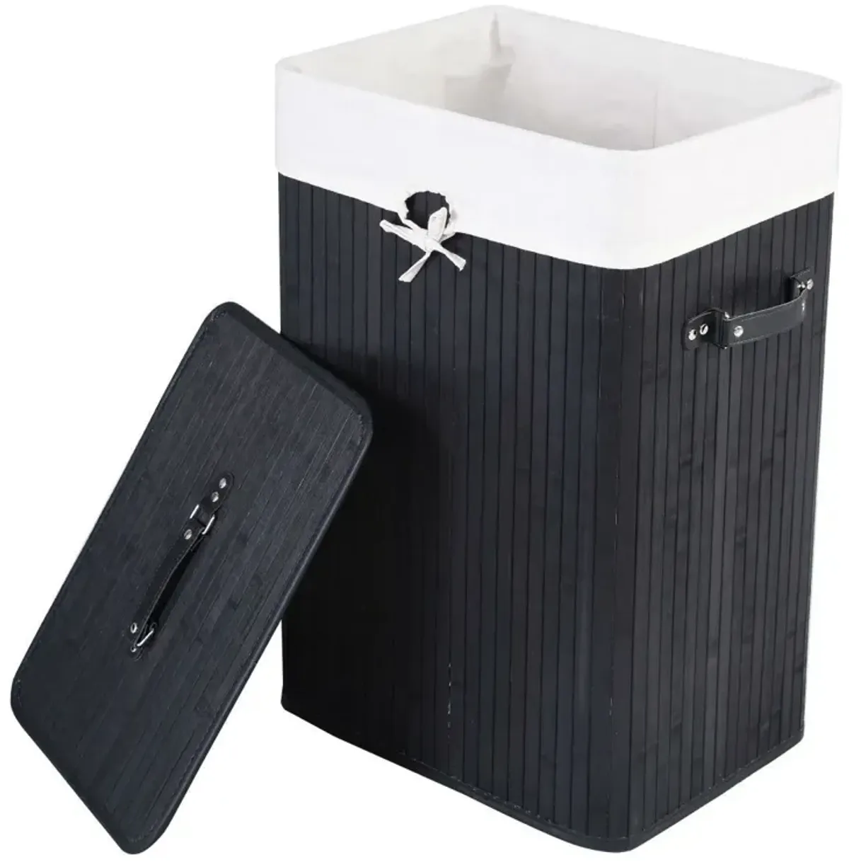 Handwoven Wicker Laundry Hamper with Removable Fabric Liner