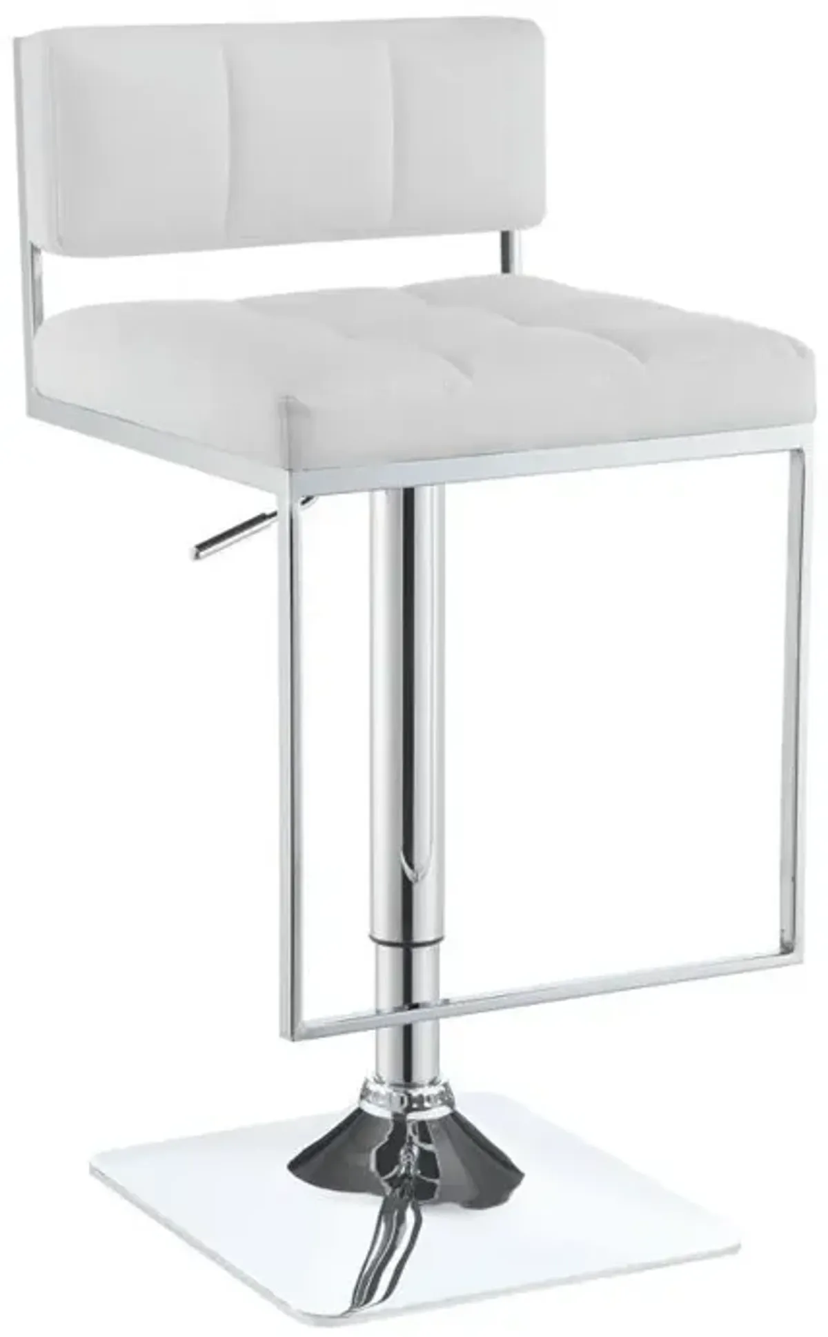 Alameda Adjustable Bar Stool White and Chrome