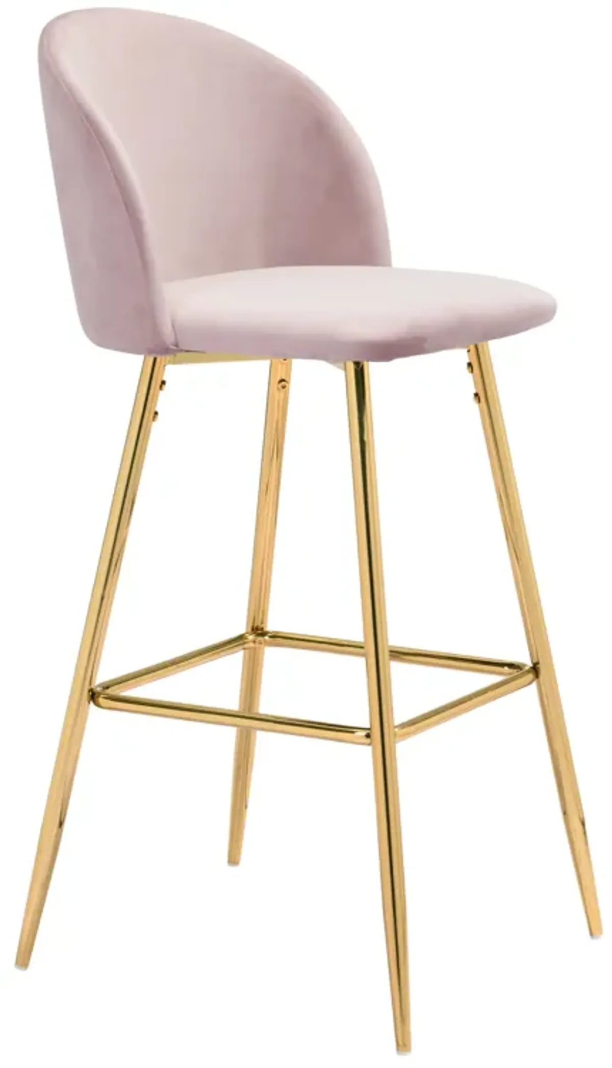 Cozy Barstool Pink and Gold