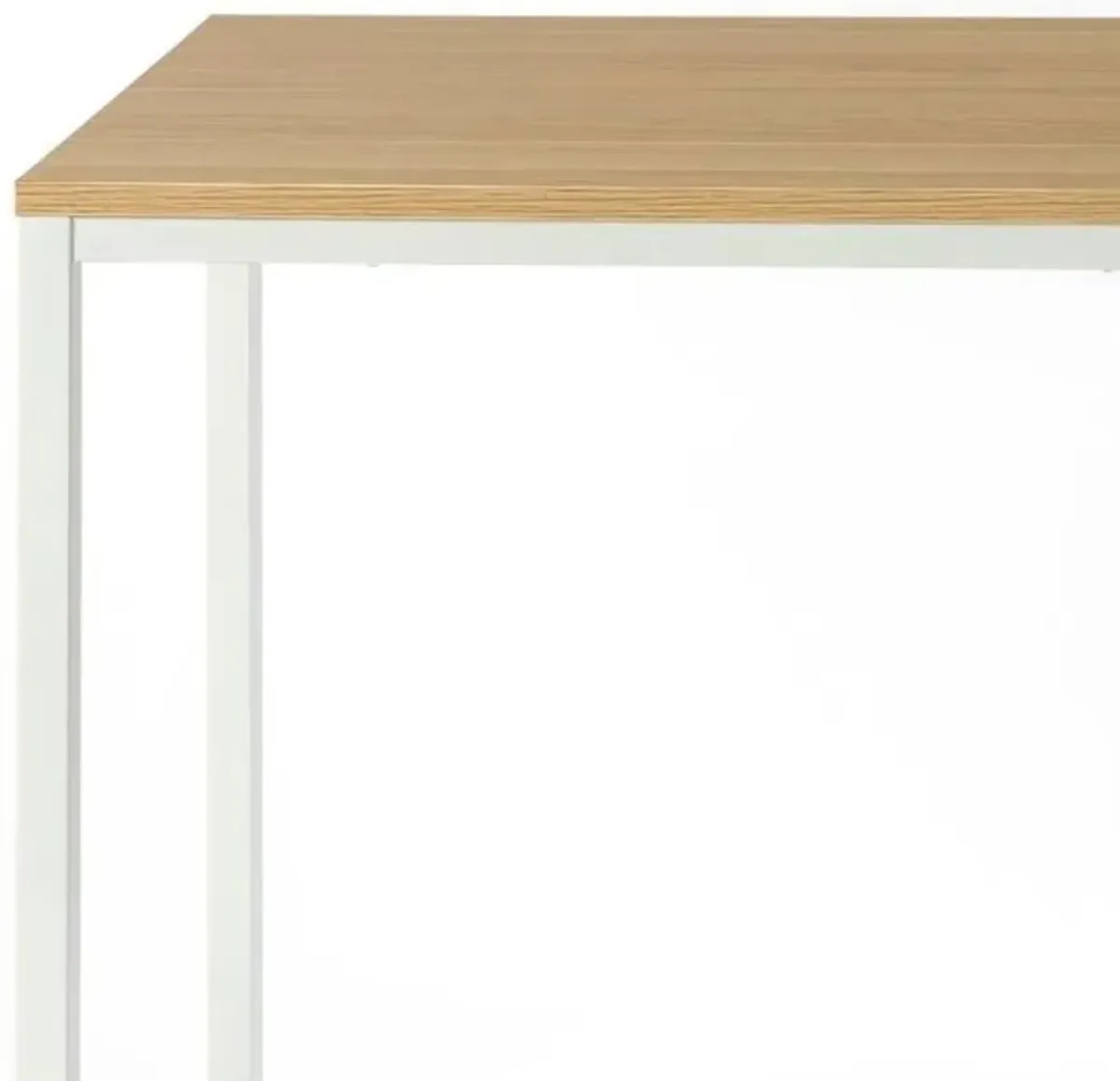 Hivvago Modern Home Office Desk with Metal Frame and Wood Table Top