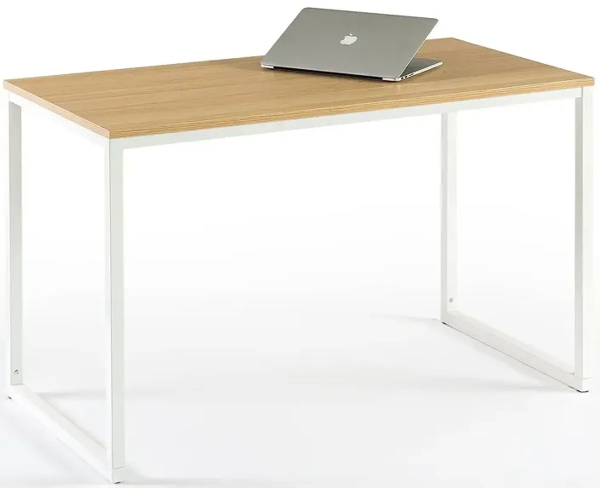 Hivvago Modern Home Office Desk with Metal Frame and Wood Table Top