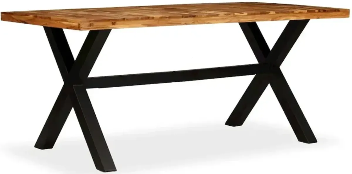 vidaXL Dining Table Solid Acacia and Mango Wood 70.9"x35.4"x29.9", 245640