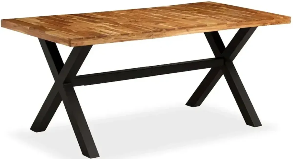 vidaXL Dining Table Solid Acacia and Mango Wood 70.9"x35.4"x29.9", 245640