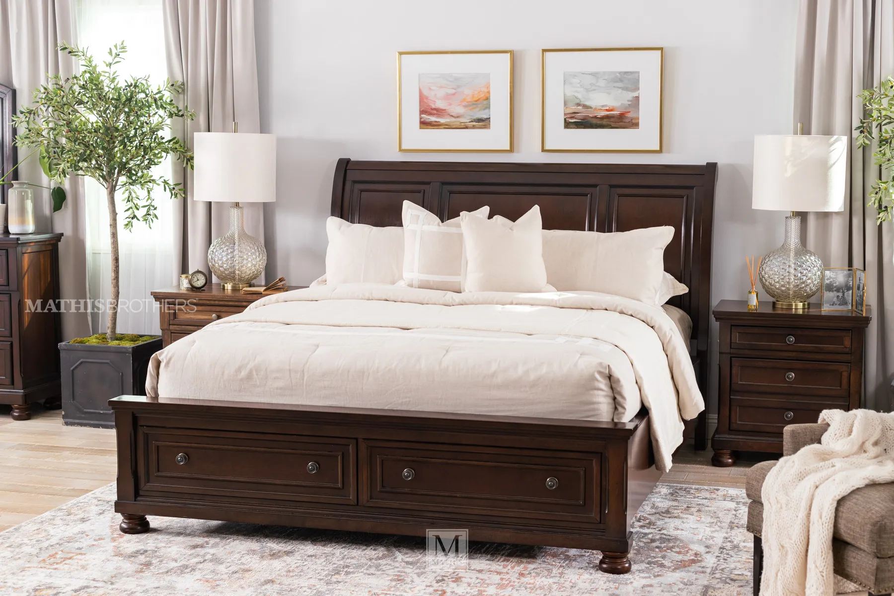 Porter California King Storage Sleigh Bed