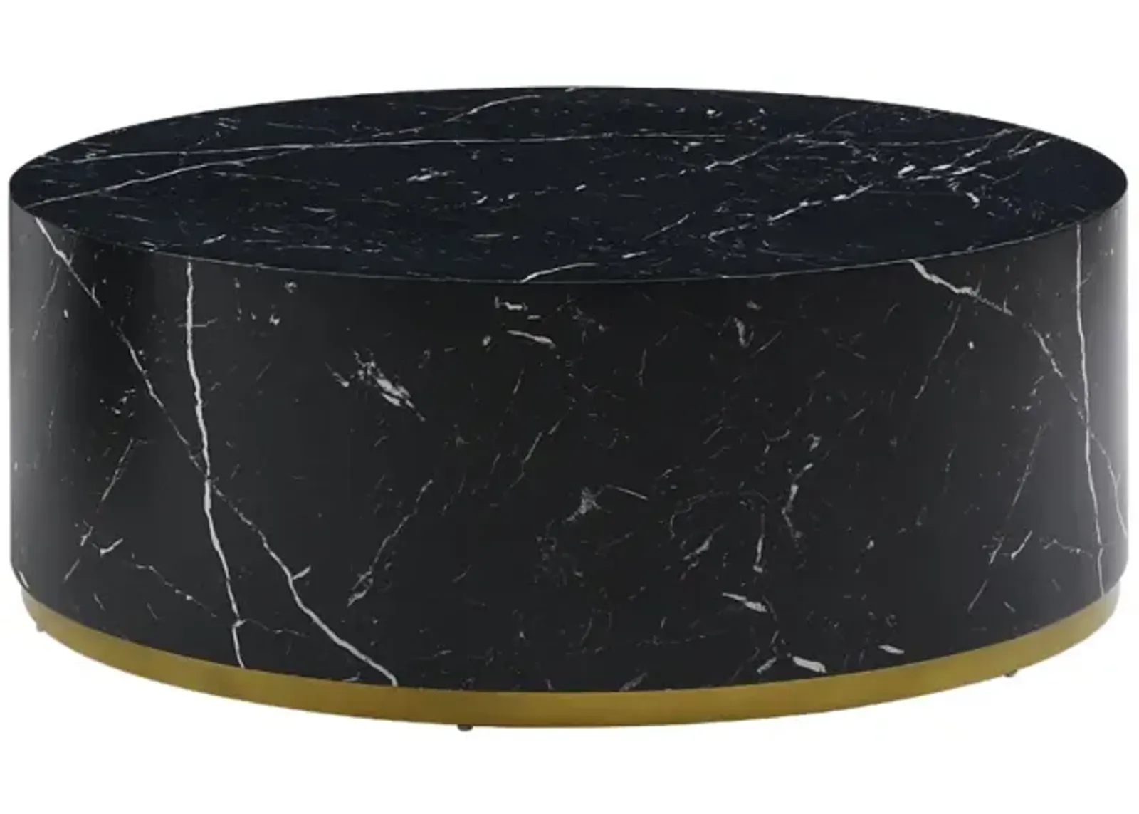 Modern Marble Coffee Table with Gold Base