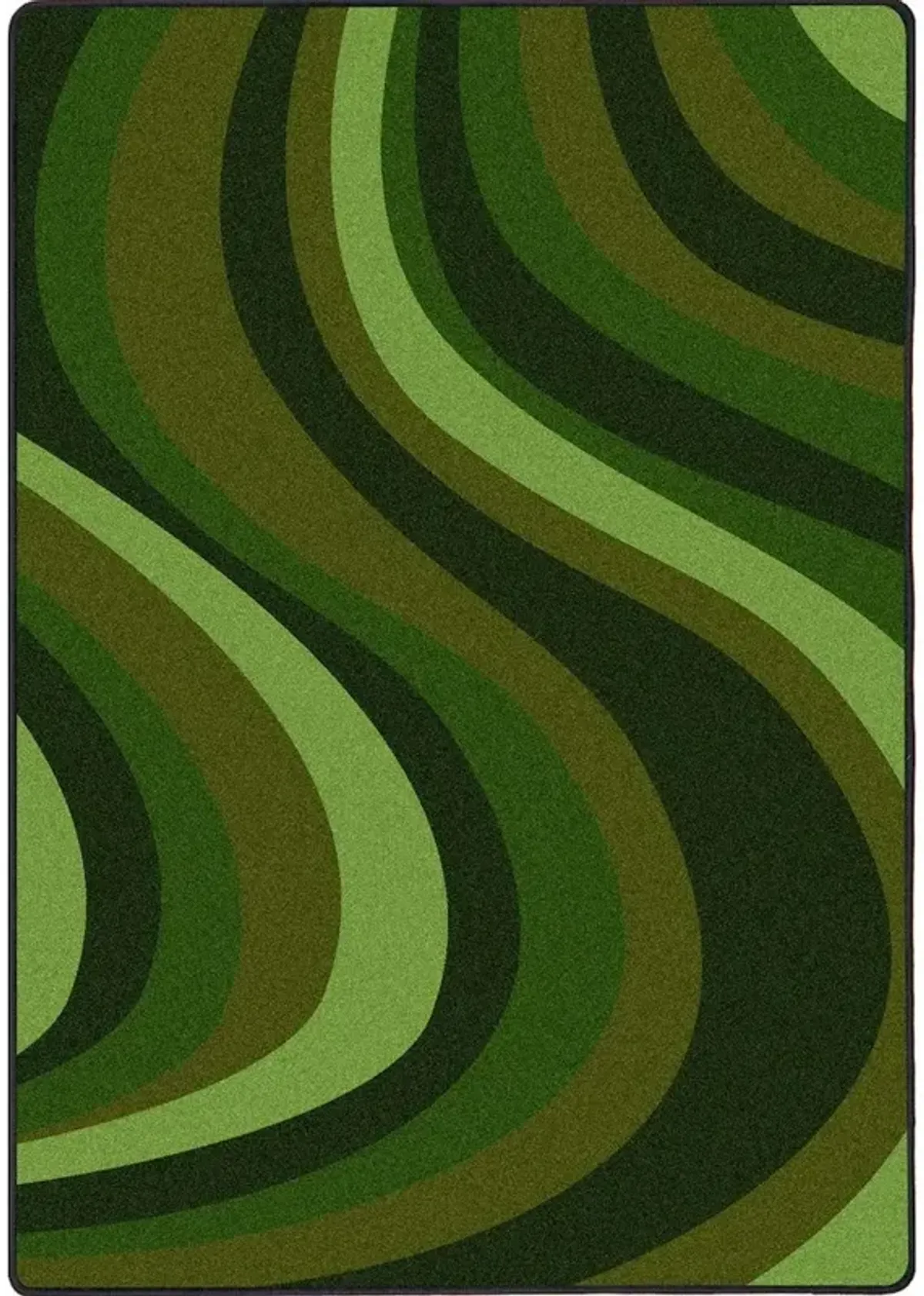 Joy Carpets Kid Essentials On the Curve 10'9 x 13'2 Area Rug in Color Red