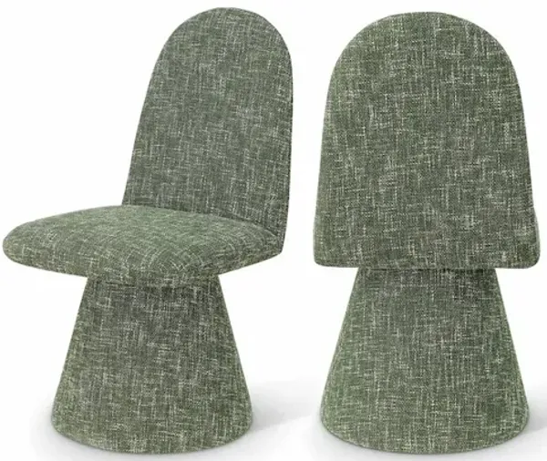 Meridian Furniture Renuar Green Dining Chair, Set of 2