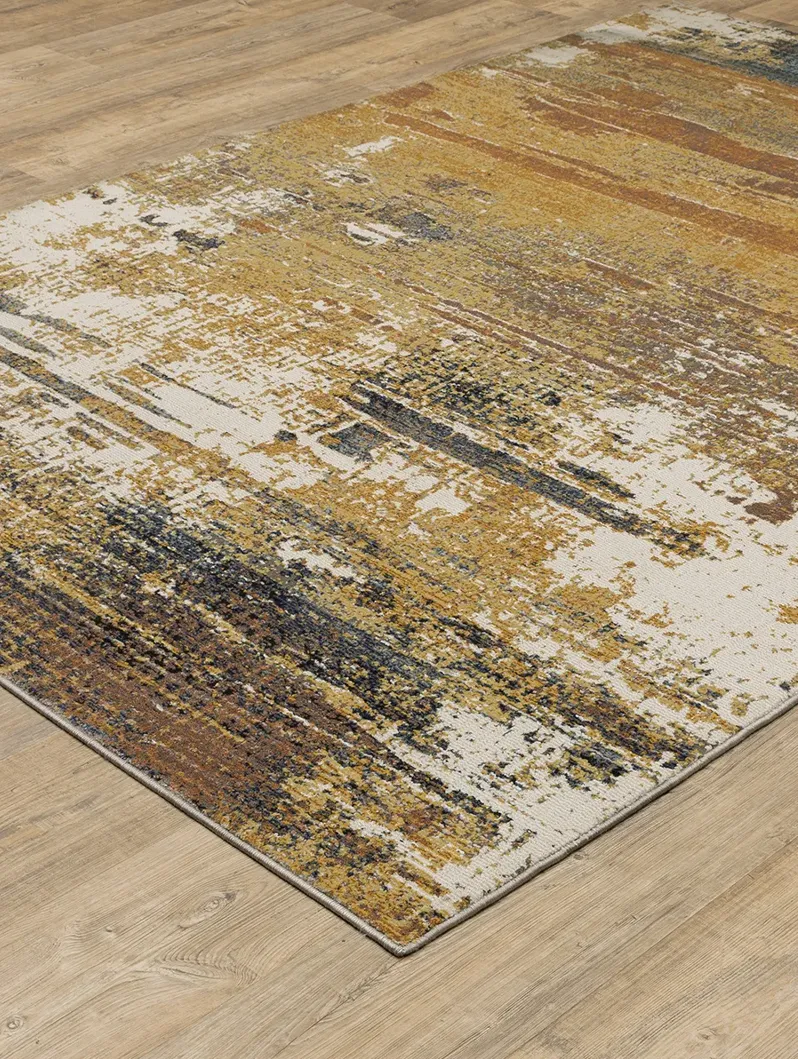 Caravan 2'3" x 7'6" Gold Rug