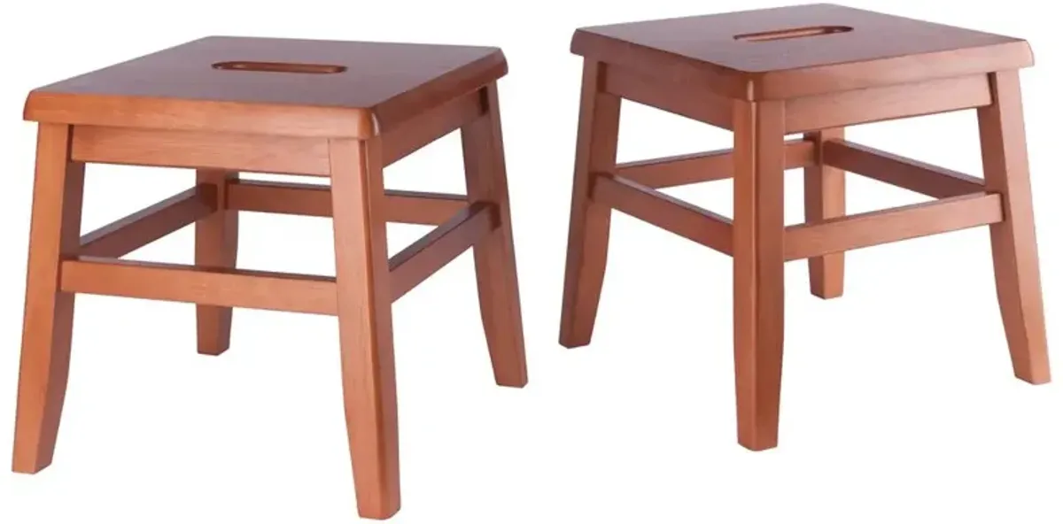 Kaya 2-Pc Conductor Stool Set, Teak