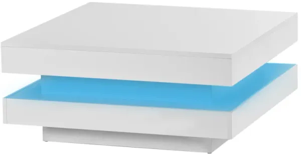 Merax 2-Tier Square Coffee Table