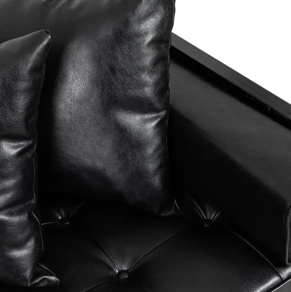 Merax Modern PU Leather Loveseat Sofa