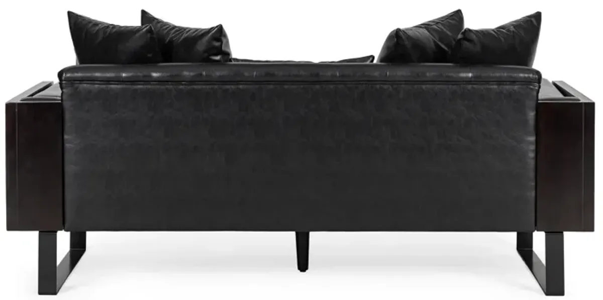 Merax Modern PU Leather Loveseat Sofa