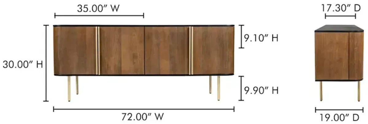 Moe's Home Collection Dionne 4 Door Sideboard