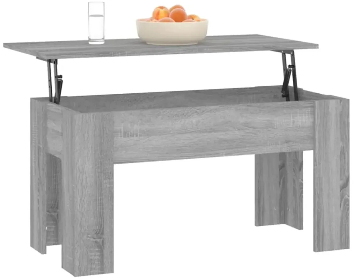 vidaXL Coffee Table Gray Sonoma 39.8"x19.3"x20.5" Engineered Wood