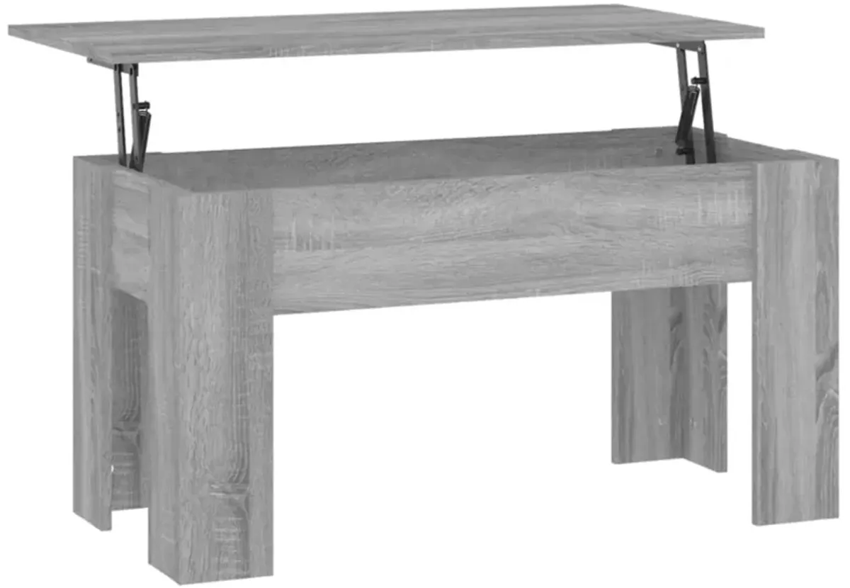 vidaXL Coffee Table Gray Sonoma 39.8"x19.3"x20.5" Engineered Wood