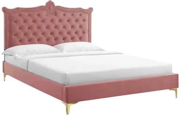 Modway - Clara Performance Velvet Queen Platform Bed