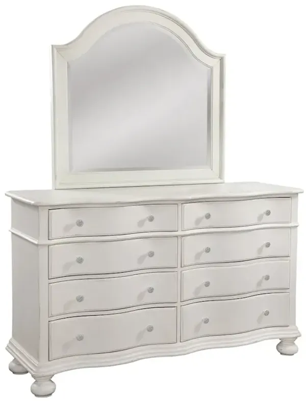 American Woodcrafters Rodanthe Dresser with Mirror - Dove White