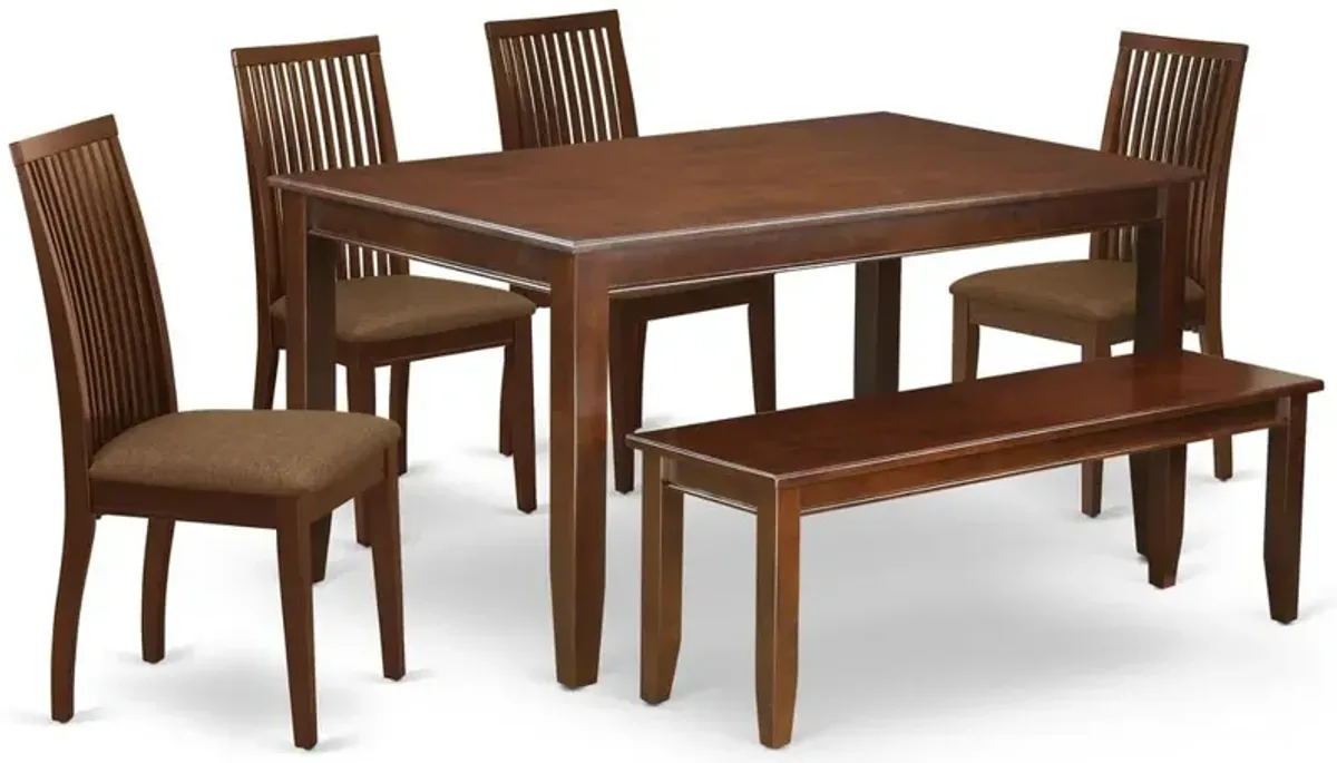 Dining Room Set Mahogany, DUIP6-MAH-C