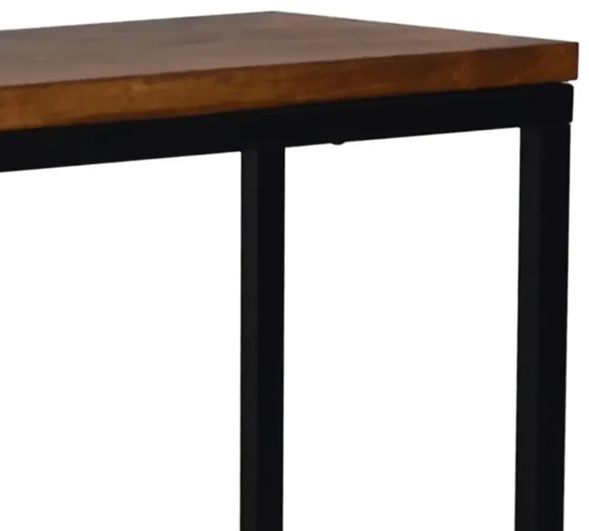 Carolina Living Ryan Console Table - Chestnut/Black