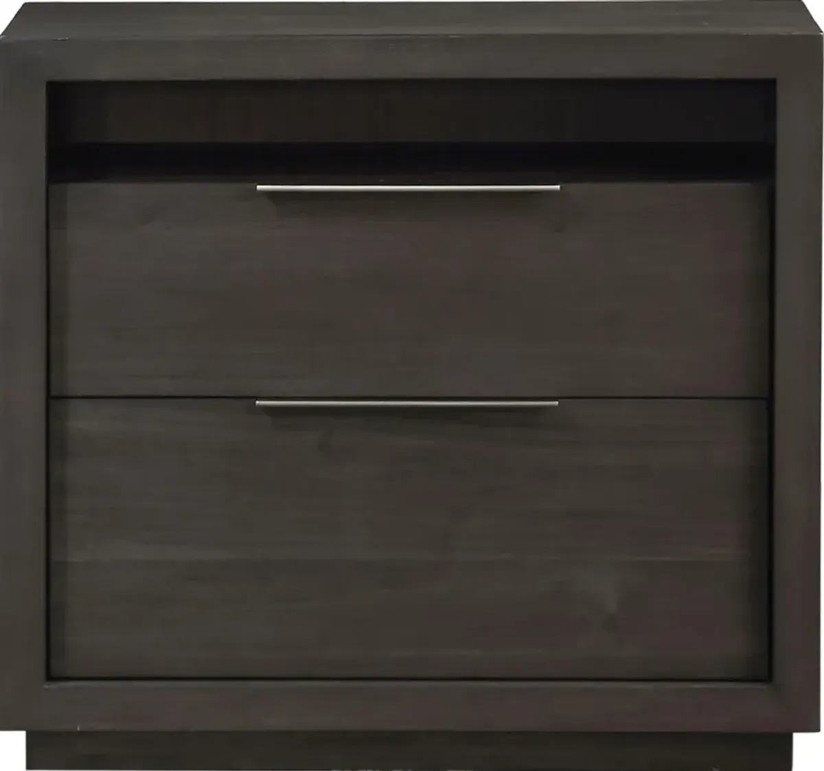 Oxford Two Drawer Nightstand in Basalt Grey