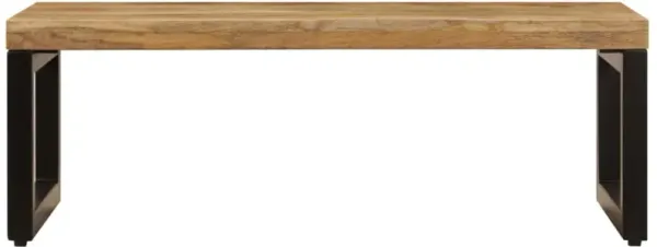 vidaXL Coffee Table 43.3"x19.7"x13.8" Solid Mango Wood and Steel