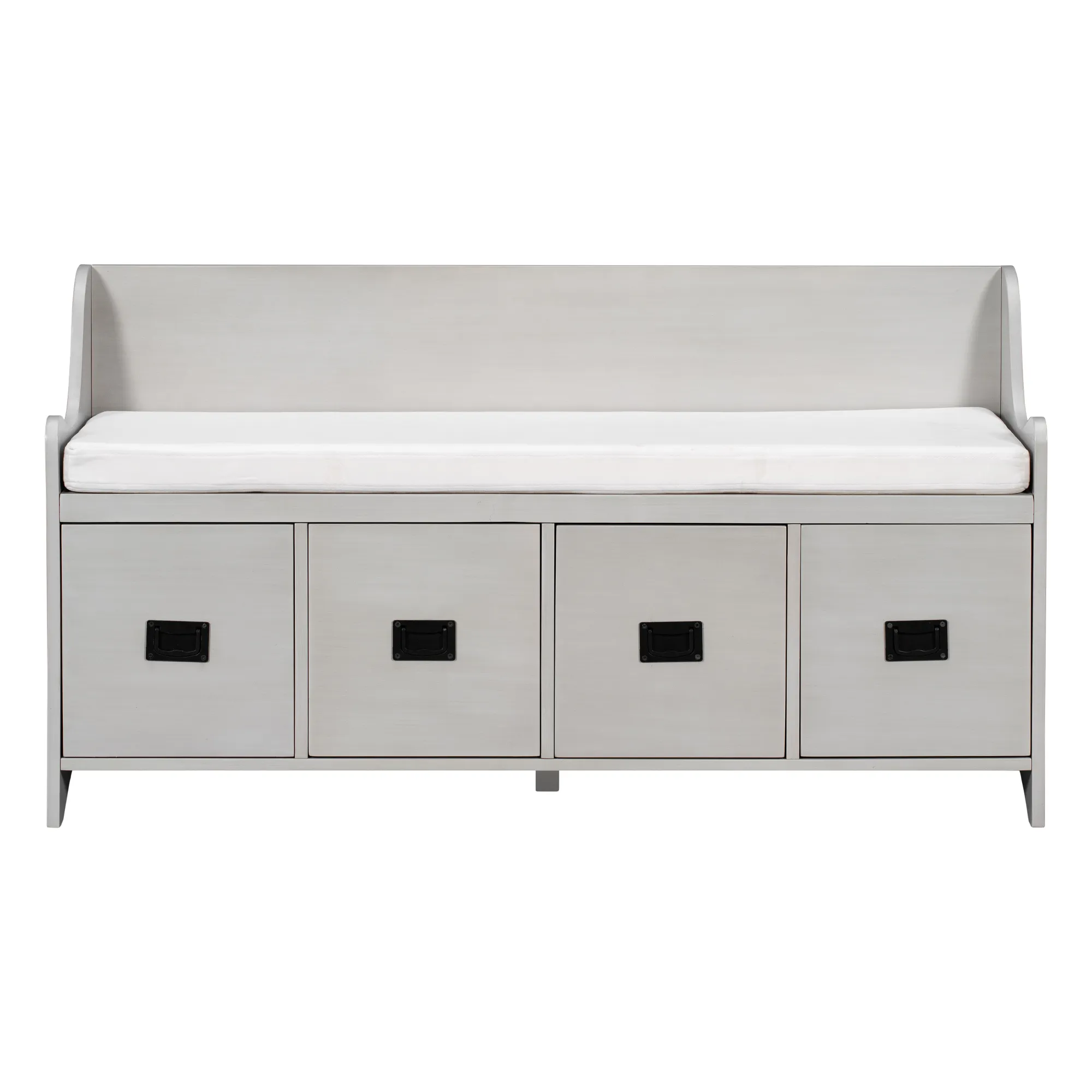 Merax  Luxurious Storage Bench with Drawers and Backrest