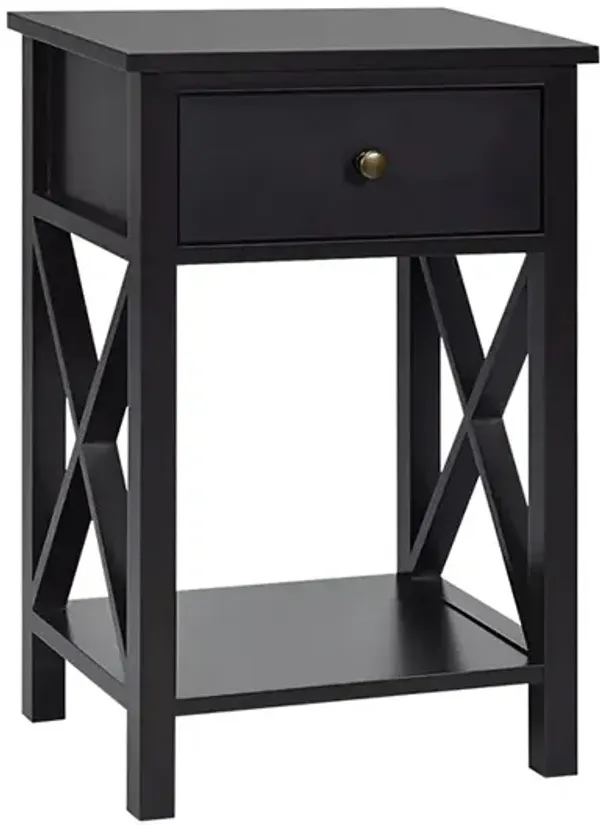Set of 2 Bedroom Side End Nightstand with Drawer